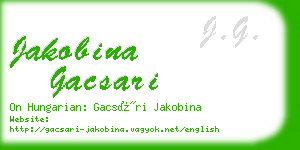 jakobina gacsari business card